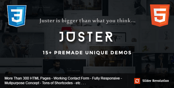 Juster – Responsive Multi-Purpose HTML5 & CSS3 Theme