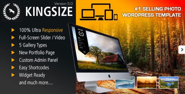 King Size v5.0.9 – Fullscreen Background WordPress Theme