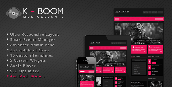 K-BOOM - THEMEFOREST EVENTS & MUSIC RESPONSIVE WP THEME
