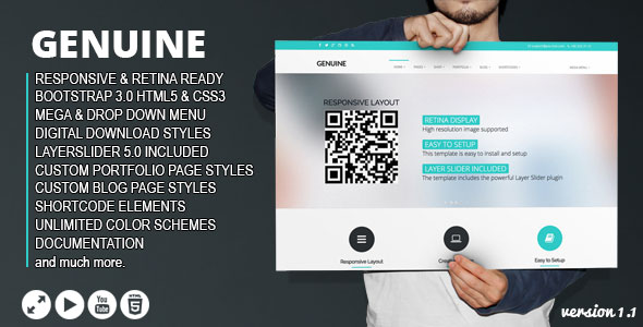 Genuine - Themeforest Multi Purpose HTML5 Creative Template