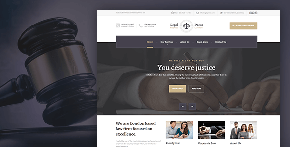 LegalPress v1.1.7 – Law, Attorney, Insurance, Legal WP Theme