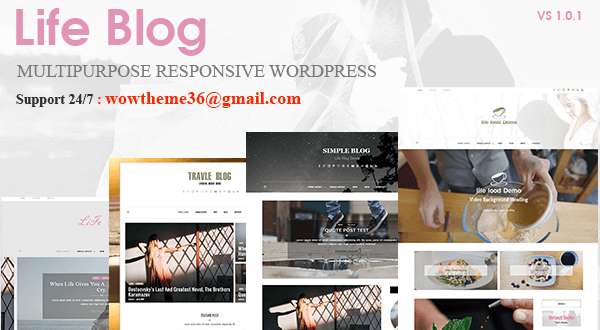 Lifeblog v1.0.1 – Responsive Multiple Layout WordPress Blog Theme