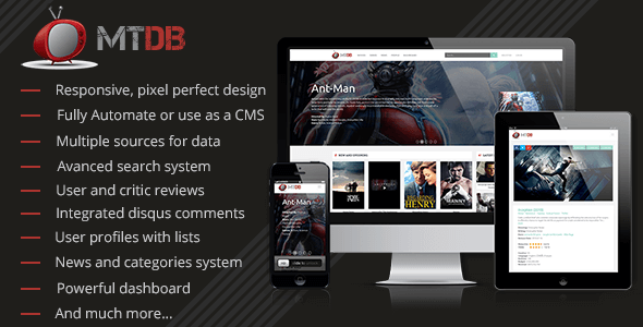 MTDb v2.9.3 – The Ultimate Movie & TV Database PHP Script