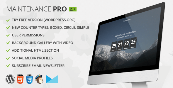 Download – Maintenance PRO v2.7 WordPress Plugin