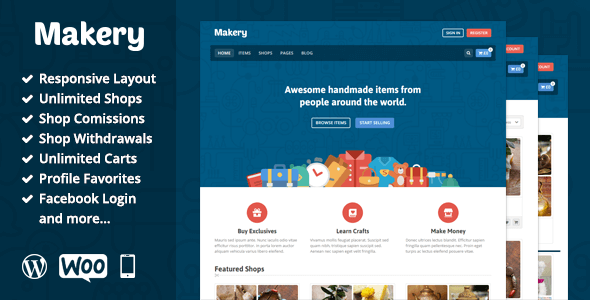 Makery v1.20 – Responsive Marketplace WordPress Theme