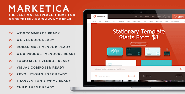 Marketica v3.3.2 – Responsive Marketplace WP Theme