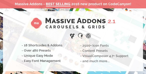 Massive Addons for Visual Composer – Collections Pack v2.1.1 Plugin