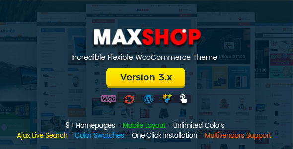 Maxshop v3.1.3 – WP Responsive Multi-Purpose WooCommerce Theme