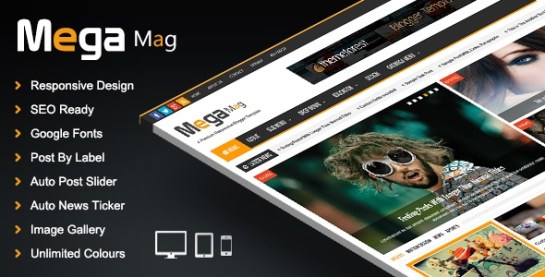 Download – Mega Mag V1.30 – Responsive Magazine Blogger Template