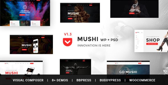 Mushi 1.2 – Responsive Multi-Purpose WordPress Theme