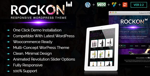 Rockon v2.2 – Responsive Music Club WordPress Theme
