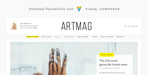 ARTMAG V1.6.2.3 - CLEAN WORDPRESS BLOG & MAGAZINE THEME