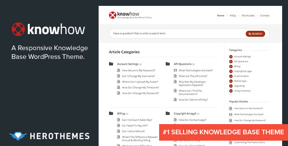 KNOWHOW V1.1.7 - A KNOWLEDGE BASE WORDPRESS THEME