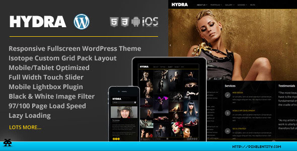 HYDRA - THEMEFOREST FULLSCREEN PORTFOLIO GRID WP THEME