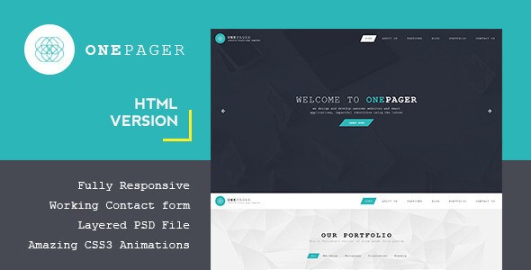 Onepager – Responsive One Page HTML5 & CSS3 Template