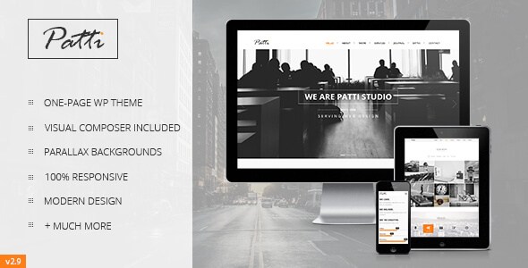 Patti v2.9 – Responsive Parallax One Page WordPress Theme