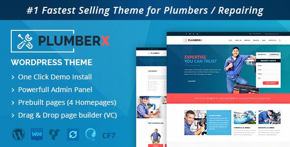 Plumber v2.4 – Construction and Repairing WordPress Theme