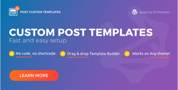 Post Custom Templates Pro v1.8 – Premium WordPress plugin