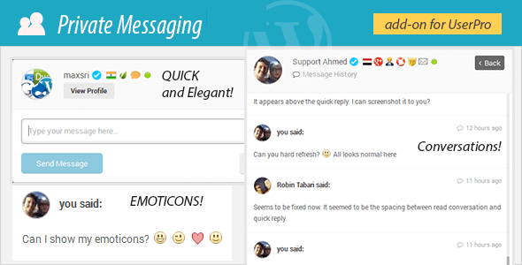 Private Messages for UserPro v4.5 WordPress Addon