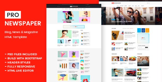 Pro Newspaper v1.0 – Blog, News & Magazine HTML Template