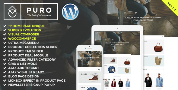 Puro v1.0.3 – Responsive WooCommerce WordPress Theme