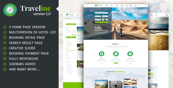 TRAVELINE - TRAVEL HOTEL BOOKING WORDPRESS THEME