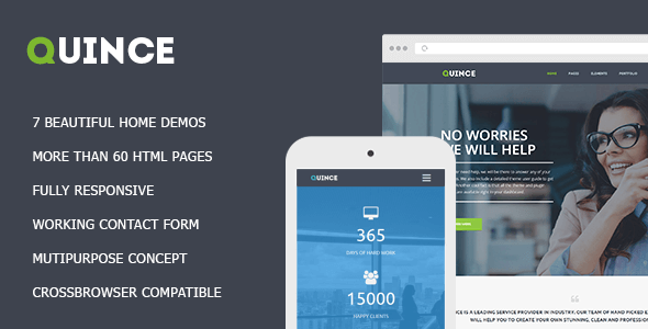 Quince v1.0 – Responsive Modern HTML Business Template