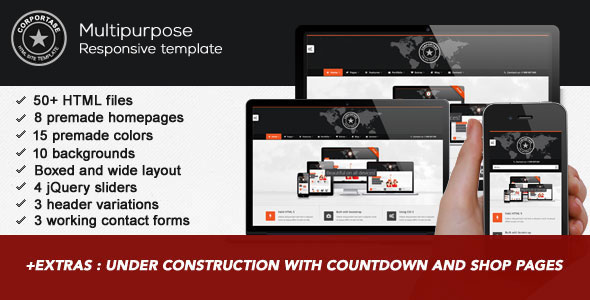 Corportase multipurpose responsive site template