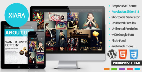 XIARA V1.8 - RESPONSIVE WORDPRESS ONE PAGE PARALLAX