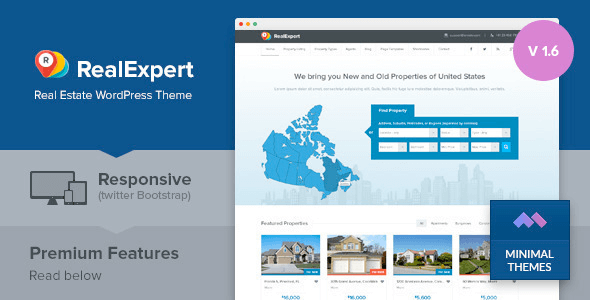 Real Expert v1.7.3 – Responsive Real Estate WordPress Theme
