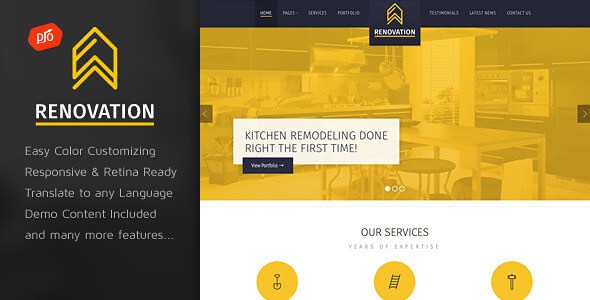 Renovation v2.9 – WP Responsive Construction Company Theme