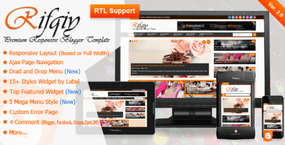 Rifqiy v2.0 – Responsive Magazine/News Blogger Template