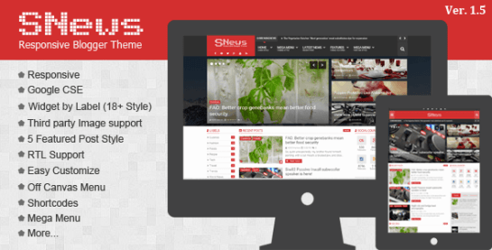 SNews v1.5 – News/Magazine Responsive Blogger Theme