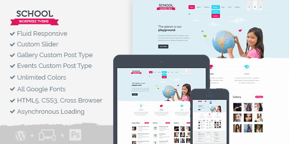 School v1.1.2 – Responsive Educational WordPress Theme