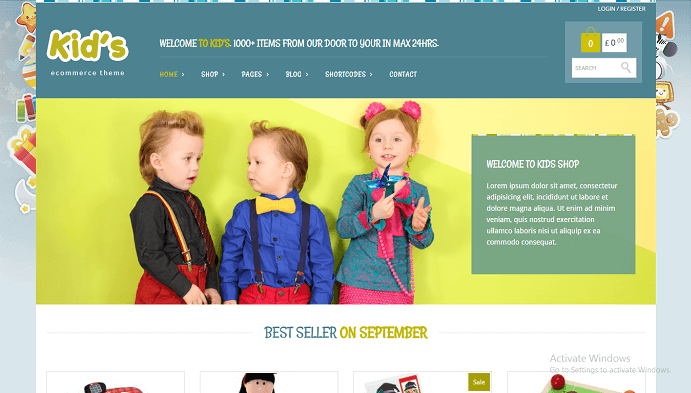 Kidshop v1.3.8 – A creative Kid’s eCommerce WP Theme