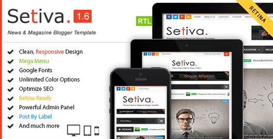 Setiva v1.6 – Responsive Magazine Blogger Template