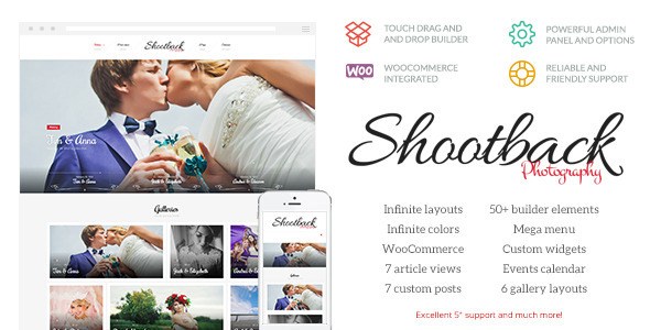 Shootback v1.1.2 – Retina Ready Photography WordPress Theme