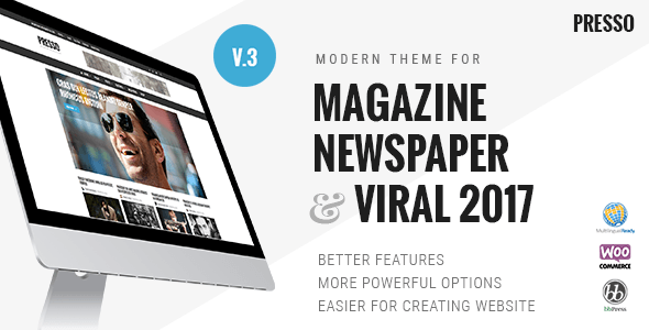 PRESSO V3.0.2 - MODERN MAGAZINE / NEWSPAPER / VIRAL THEME