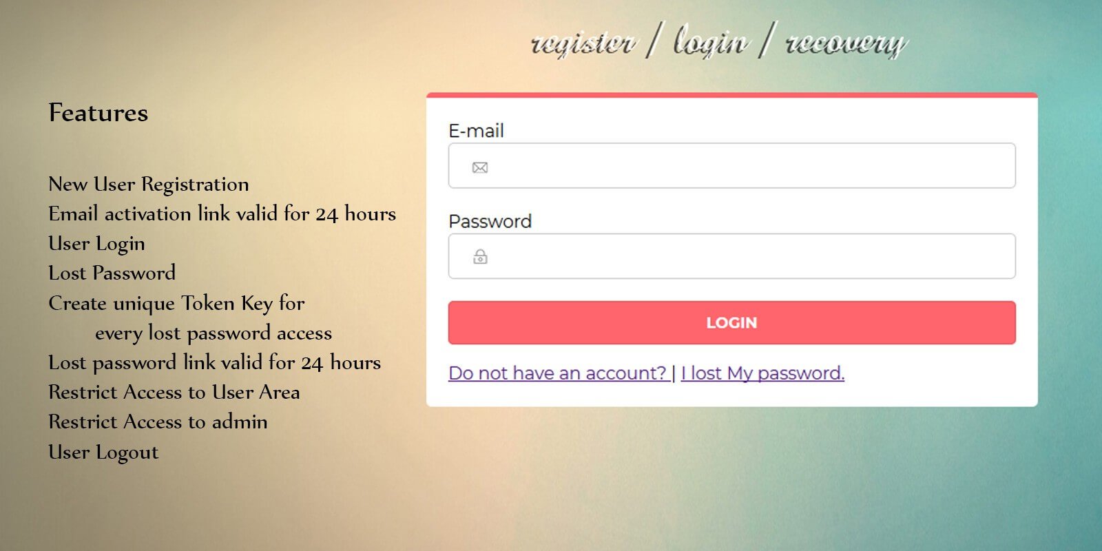 Download – Simple Safe Login System PHP Script