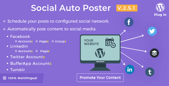 Social Auto Poster v2.5.1 – Auto-Posting WordPress Social Plugin