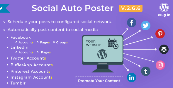 Social Auto Poster v2.6.6 – Auto-Posting WordPress Social Plugin