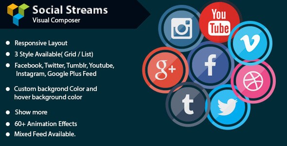 Social Streams With Carousel v1.5 Addon for Visual Composer