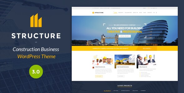 Structure v3.1.10 – Responsive Construction WordPress Theme