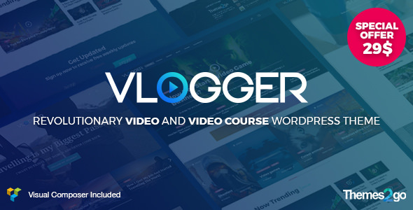 VLOGGER V1.3 - PROFESSIONAL VIDEO & TUTORIALS WORDPRESS THEME