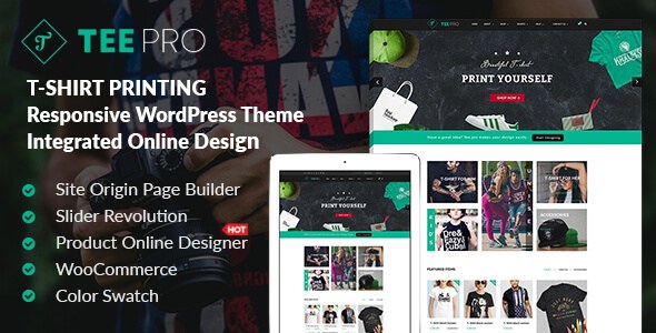 TEEPRO v1.0.1 – Woocommerce Custom T-Shirt Designer WP Theme