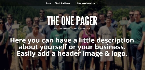 The One Pager v1.3.2 – Responsive WordPress Business Theme