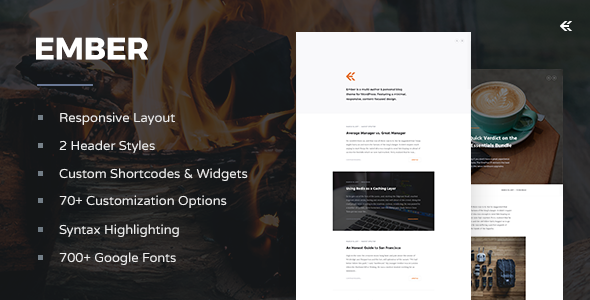 EMBER V1.2.0 - RESPONSIVE WORDPRESS BLOG THEME