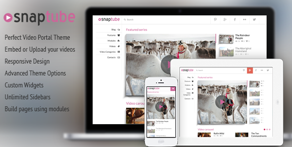 Snaptube v4.1 - Premium Video WordPress Theme