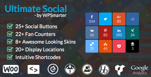 Ultimate Social v6.0.7 – Easy Social Share Buttons & Fan Counters