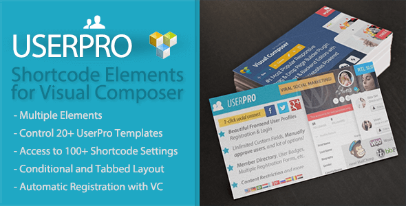 UserPro Shortcode Elements v1.1.2 Addon for Visual Composer
